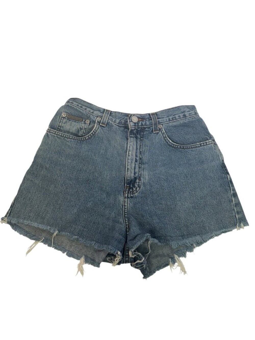 Calvin Klein Shorts Denim Jeans Stud Pocket Size 8 cutoff Y2K